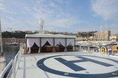 Mystere Shadow - 50m shadow yacht refit - helideck