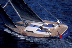 Magic Blue - performance sailing yacht - helm alone