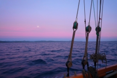 Nofy Be - traditional gaffed rig schooner - sunset